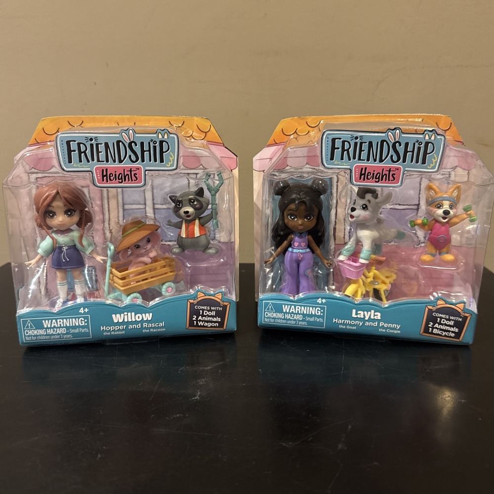 Friendship Heights  Layla Harmony & Penny And Willow Hopper And Rascal Set Dolls